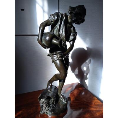 Bronze 1900 Carrier Of The Wine Jug